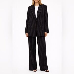 Primark Black Lurex Pinstripe Oversized Blazer and Pants
